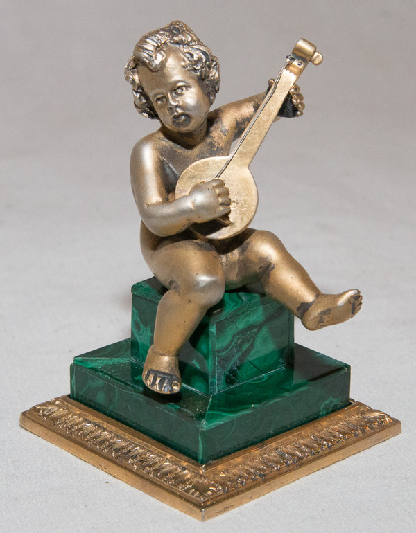 Drei musizierende Putti Aus Massivsilber Circa 1950