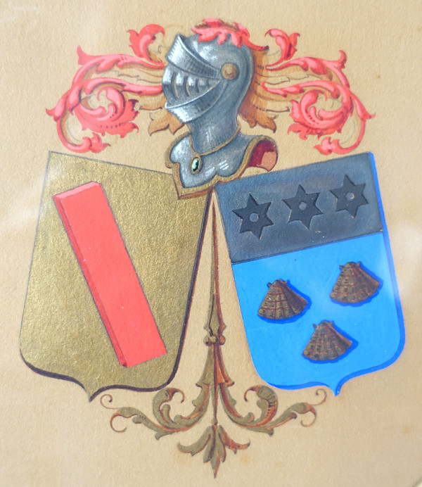 Agry à Paris: heraldic design for a covenant coat of arms - gouache