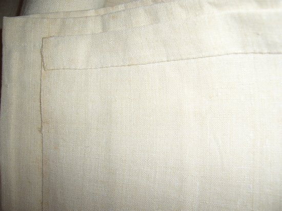 Old embroidered sheet in monogrammed linen