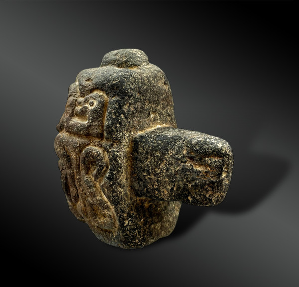 NAIL or TENON with JAGUAR HEAD - Culture style of Chavín, Peru