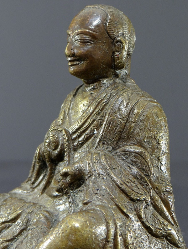 Tibet, Early 20th Century, Bronze Arhat Statue.