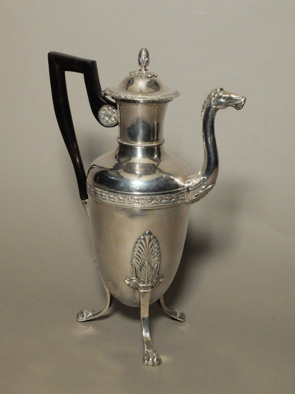 Solid silver jug with horse's head