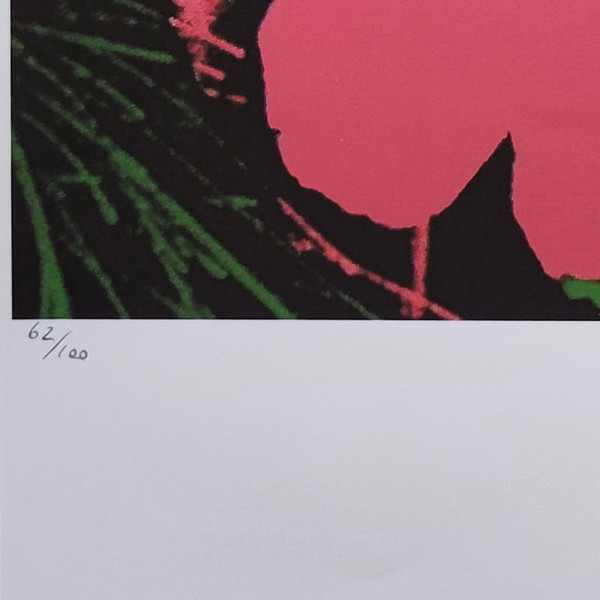 Splendida litografia in edizione limitata di Andy Warhol "Flowers" degli anni '80