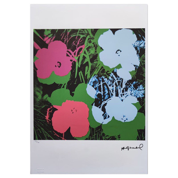 Splendida litografia in edizione limitata di Andy Warhol "Flowers" degli anni '80