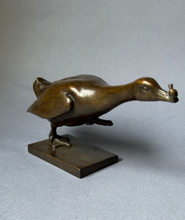 Bronze ArtDeco ''The Goose Step'' Édouard-Marcel SANDOZ (Susse Frères)