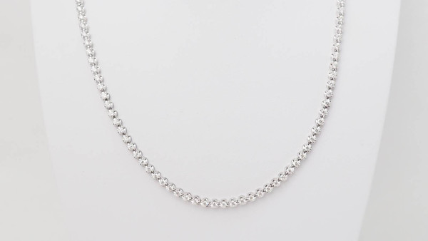 Collier rivière en or blanc et diamants