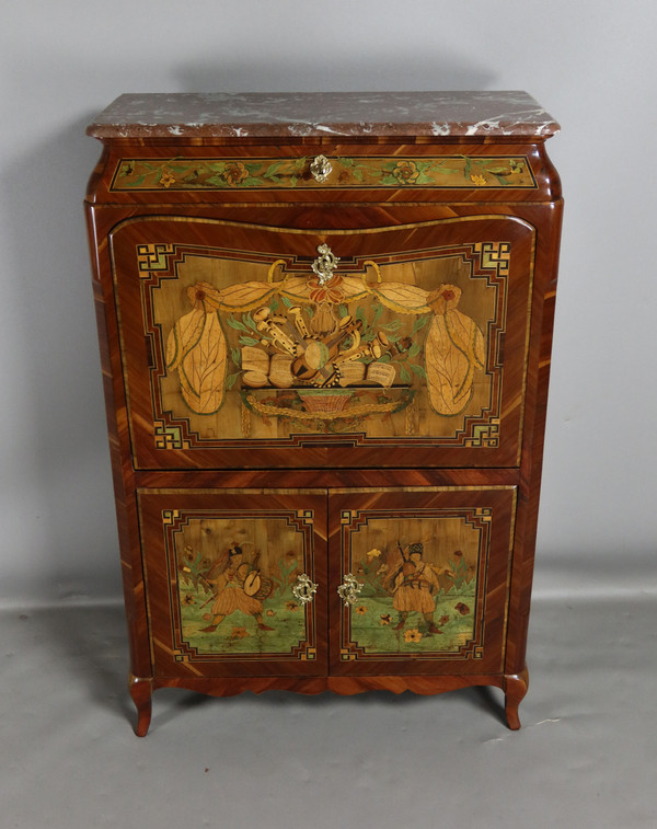 18th century marquetry secretary