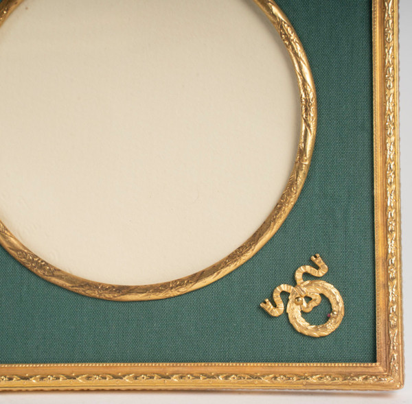 A pair of late 19th century gilded bronze photo frames