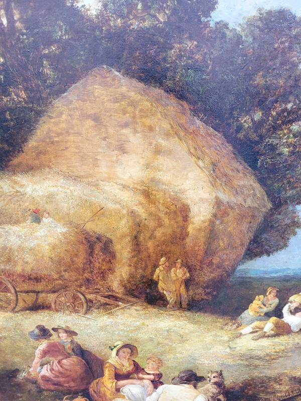 Picknick während der Ernte, William I Shayer Senior, Hst, 19. Jahrhundert