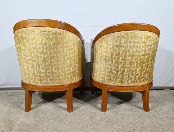 Pair of Blond Mahogany Bergères, Art Deco – 1940