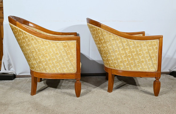 Pair of Blond Mahogany Bergères, Art Deco – 1940