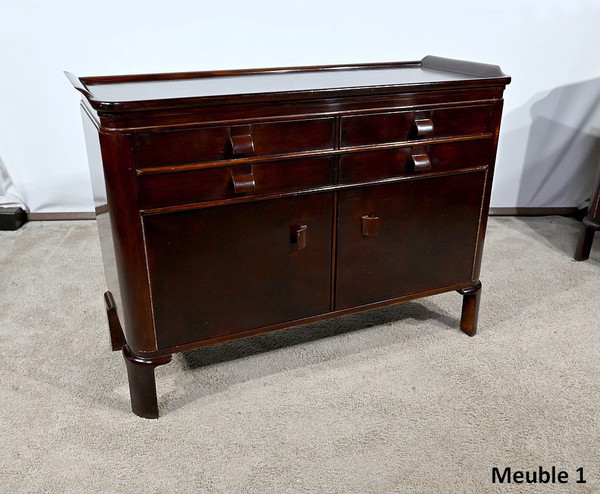 Pair of Small Lacquered Wood Sideboards – 1940