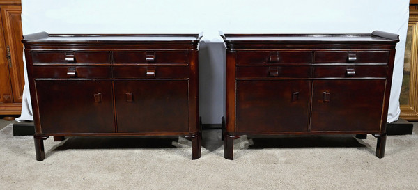 Pair of Small Lacquered Wood Sideboards – 1940