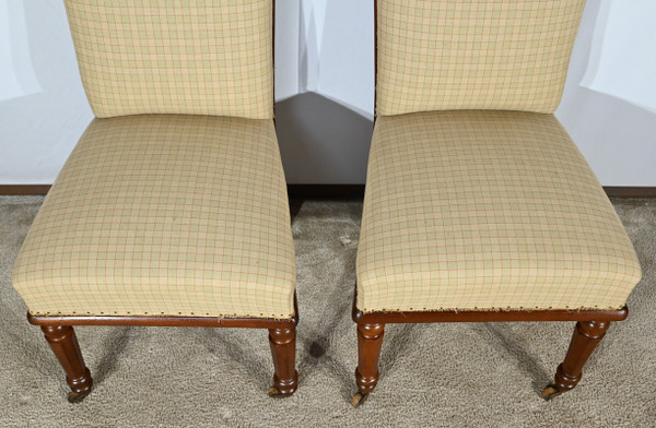 Pair of Cuban Mahogany Chairs, Restoration Period – Early 19th Century