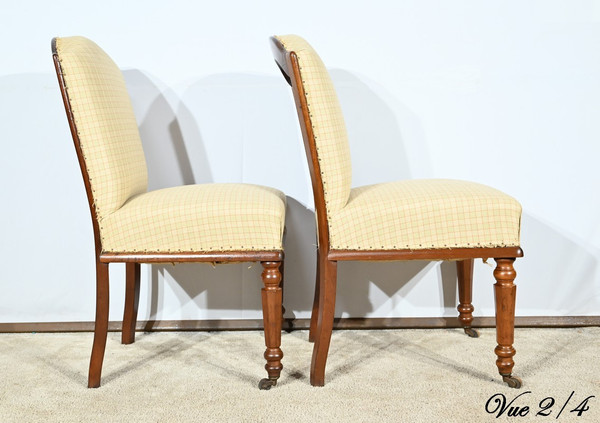 Pair of Cuban Mahogany Chairs, Restoration Period – Early 19th Century