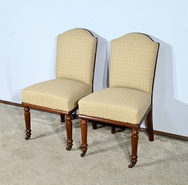 Pair of Cuban Mahogany Chairs, Restoration Period – Early 19th Century