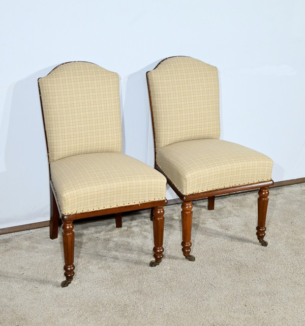 Pair of Cuban Mahogany Chairs, Restoration Period – Early 19th Century