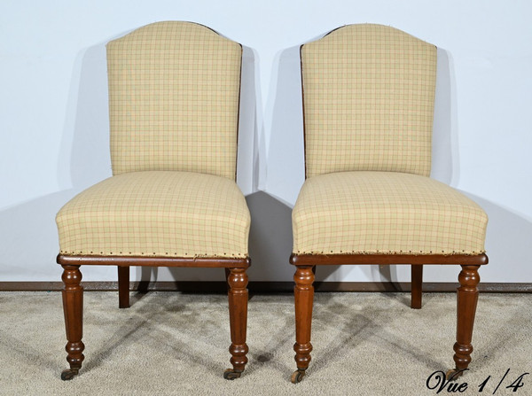 Pair of Cuban Mahogany Chairs, Restoration Period – Early 19th Century