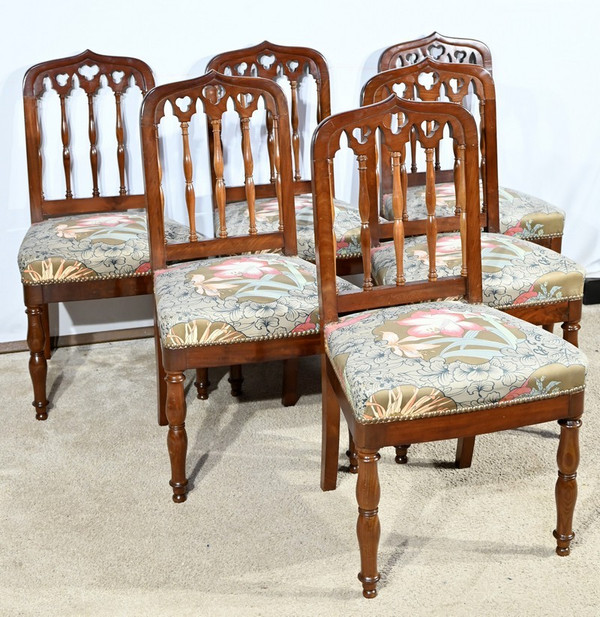 Suite of 6 Cuban Mahogany chairs, Restoration period – Early 19th century