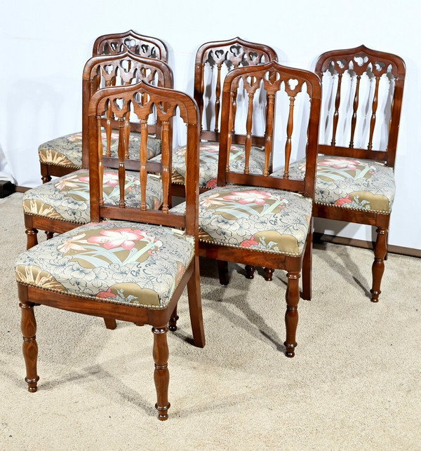 Suite of 6 Cuban Mahogany chairs, Restoration period – Early 19th century