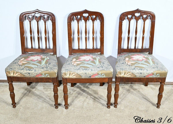 Suite of 6 Cuban Mahogany chairs, Restoration period – Early 19th century