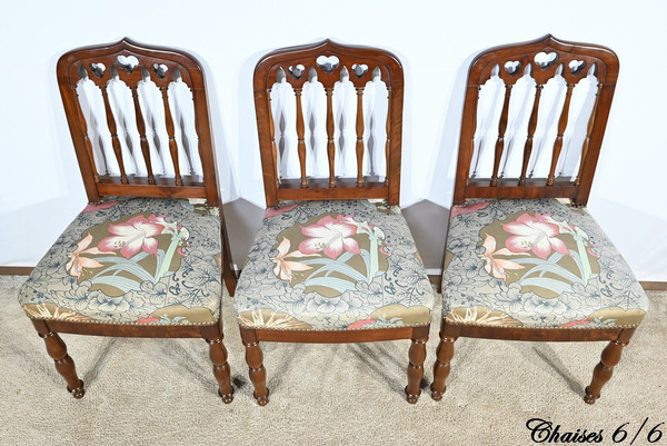 Suite of 6 Cuban Mahogany chairs, Restoration period – Early 19th century