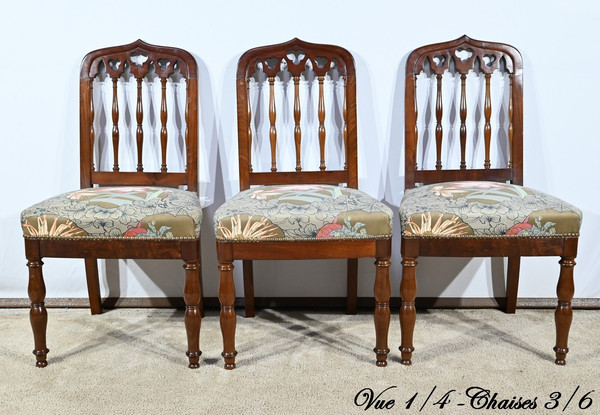 Suite of 6 Cuban Mahogany chairs, Restoration period – Early 19th century