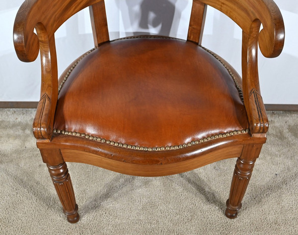 Mahogany Office Armchair, Louis Philippe Period – Mid-19th Century