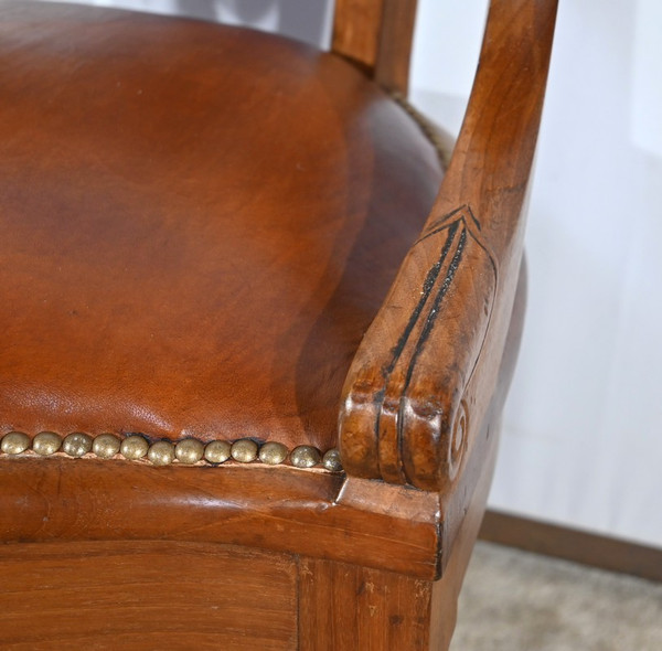 Mahogany Office Armchair, Louis Philippe Period – Mid-19th Century