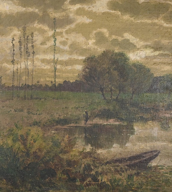 Oil on Canvas, signed Cheret – Mid-19th century