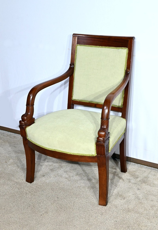 Cuban Mahogany Armchair, Empire Period – Early 19th Century