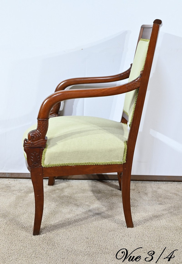 Cuban Mahogany Armchair, Empire Period – Early 19th Century