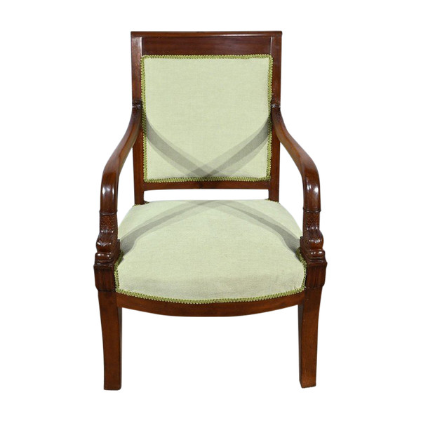 Cuban Mahogany Armchair, Empire Period – Early 19th Century