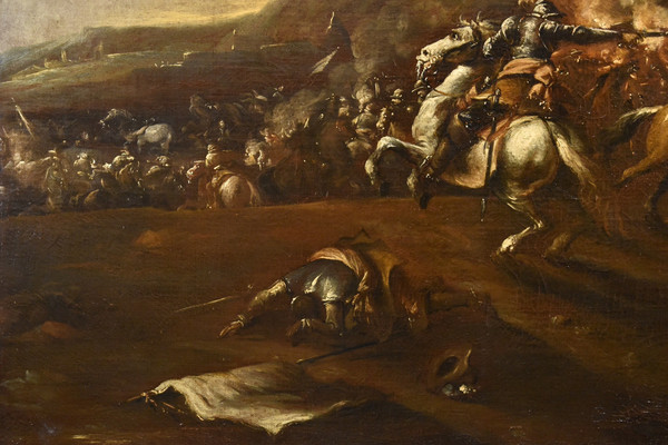 Battle With Clash Of Horsemen, Francesco Graziani (active In Naples/rome, 17th Century)