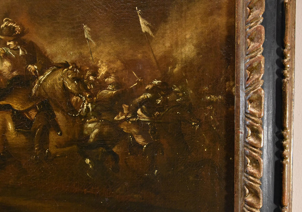 Battle With Clash Of Horsemen, Francesco Graziani (active In Naples/rome, 17th Century)