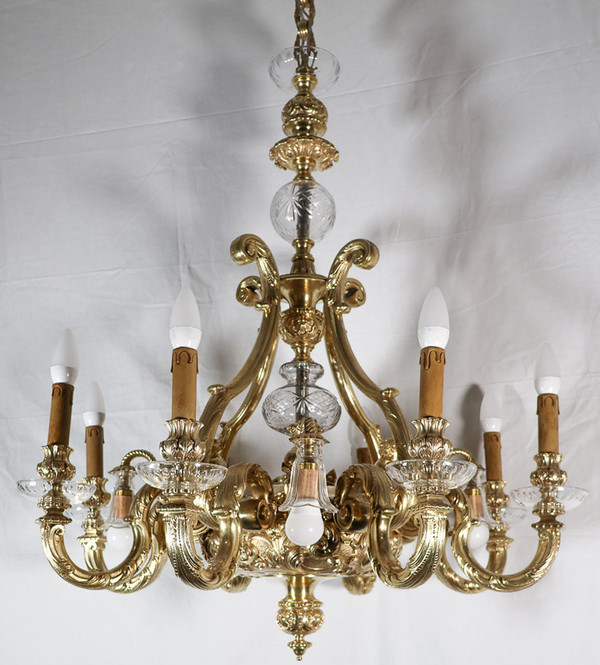  Lustre en bronze doré style Régence époque Napoléon III