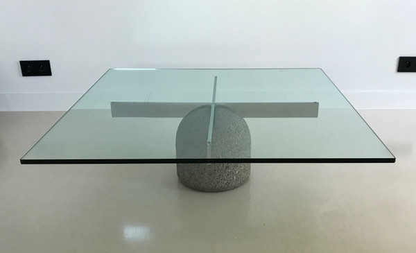 “Paracarro” coffee table by Giovanni Offredi, Italy 1970s