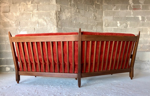 Bench, corner sofa by Guillerme and Chambron for Your home, France 1960s