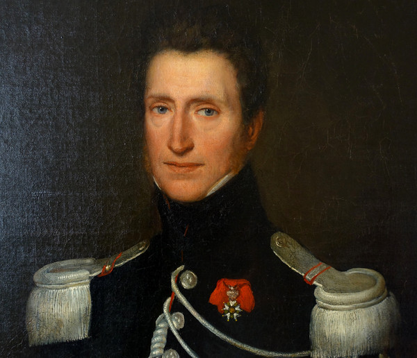 Large portrait of a captain of Cuirassiers officer of the Empire, oil on canvas circa 1820