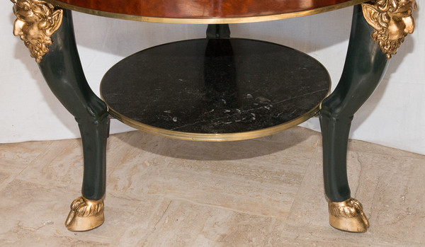 Consulate Period Fauna Heads Pedestal Table