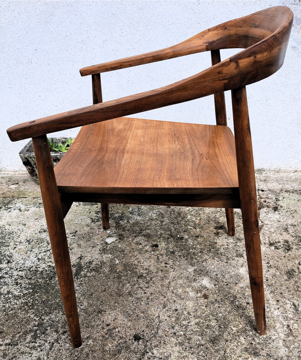 Scandinavian teak office armchair