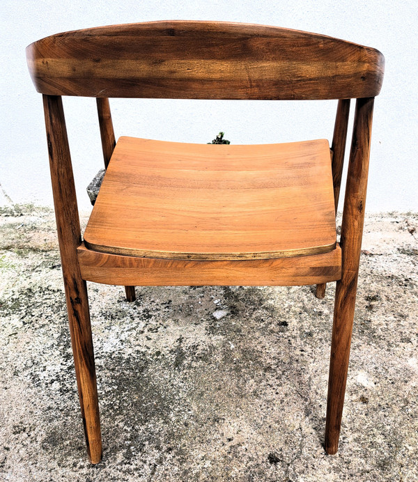 Scandinavian teak office armchair