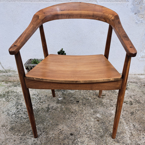 Scandinavian teak office armchair