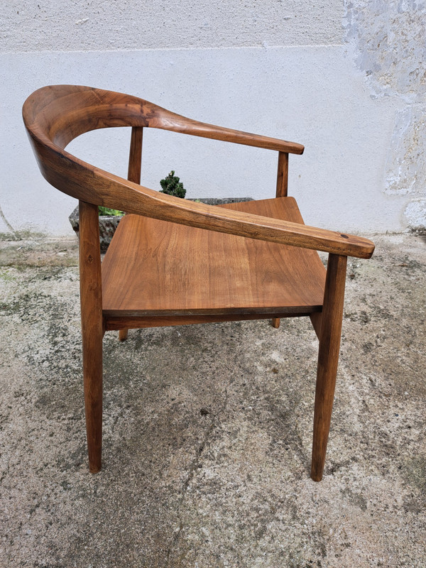 Scandinavian teak office armchair