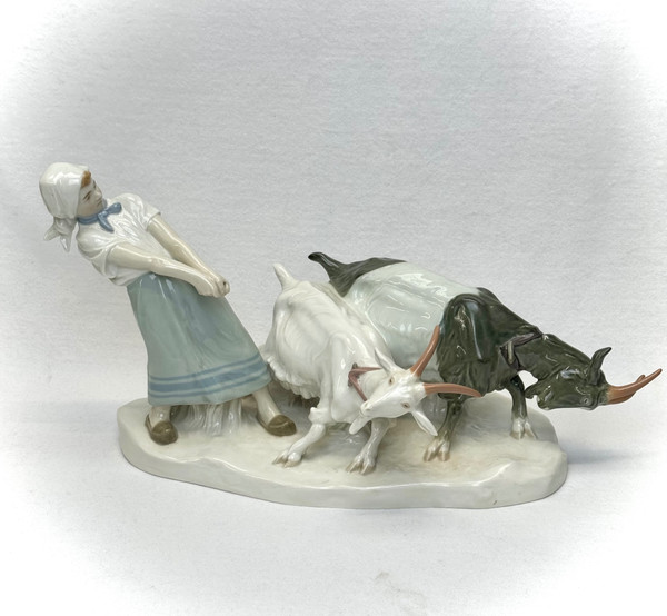 Meissen - Young Girl With Goats