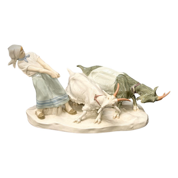 Meissen - Young Girl With Goats