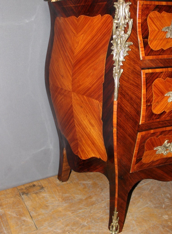 Louis XV Style Marquetry Chest Of Drawers