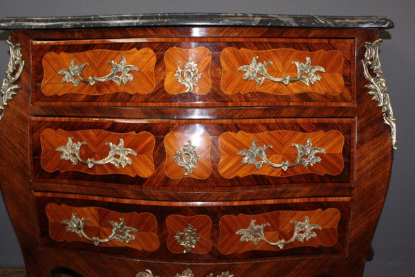 Louis XV Style Marquetry Chest Of Drawers