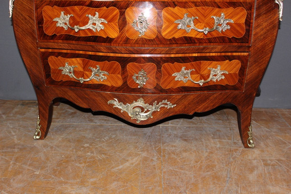 Louis XV Style Marquetry Chest Of Drawers