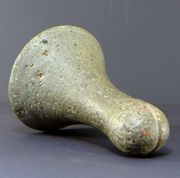 Archipel De La Société, Tahiti Island, Early 20th Century, Grey Basalt Pestle.